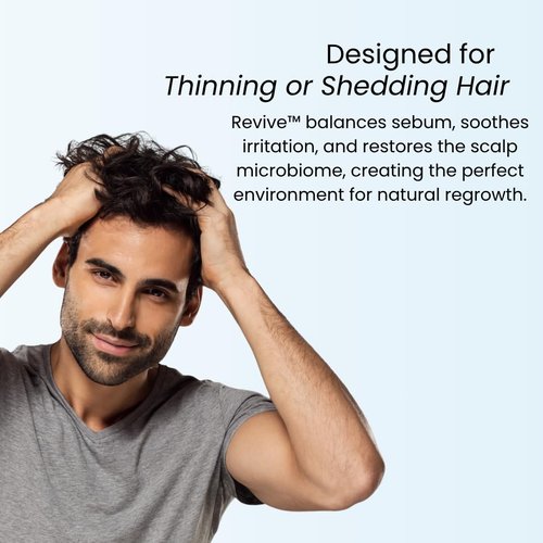 Growplex Revive Hair Strengthening Shampoo - Biotin, Caffeine & Rosemary for Thicker Hair - 250ml