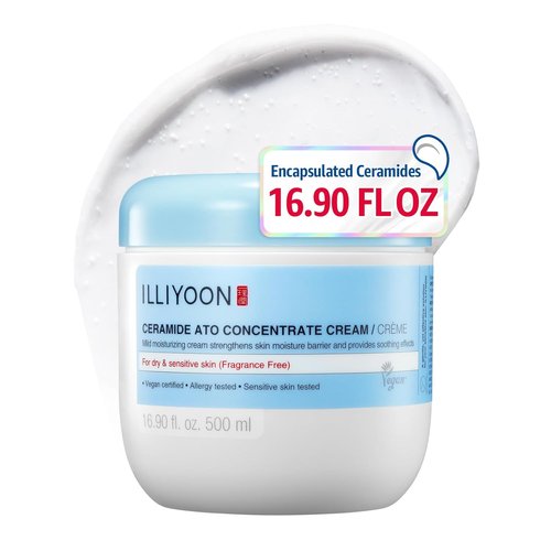 Illiyoon Ceramide Ato Concentrate Cream - Deep Hydration & Skin Barrier Repair | 500ml (16.9oz)