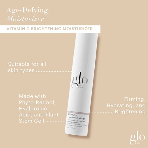 Glo Skin Beauty HA-Revive Hyaluronic Hydrator - Hydrating Facial Moisturizer with Hyaluronic Acid & Plant Stem Cells, 1.7 Oz