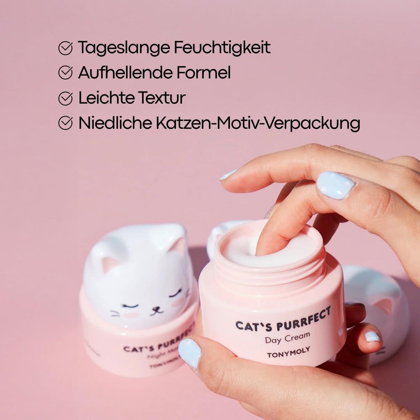 TONYMOLY Cat's Purrfect Face Day Cream - Lightweight, Moisturizing & Soothing Formula | 50g