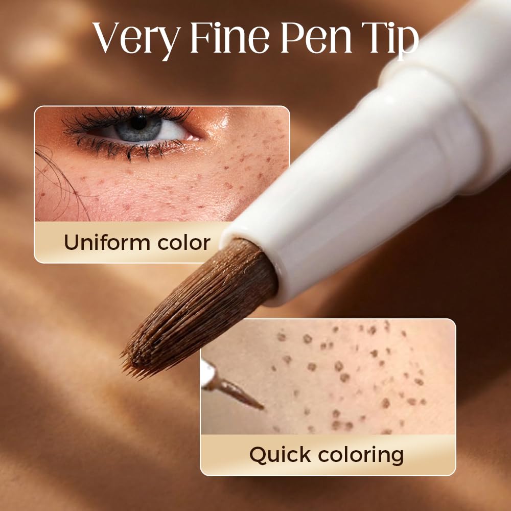 Water Resistant Freckle Pen, Faux Freckles Liquid Makeup, Natural Looking Freckles Stamp, Buildable Fake Freckles for Face 30ml