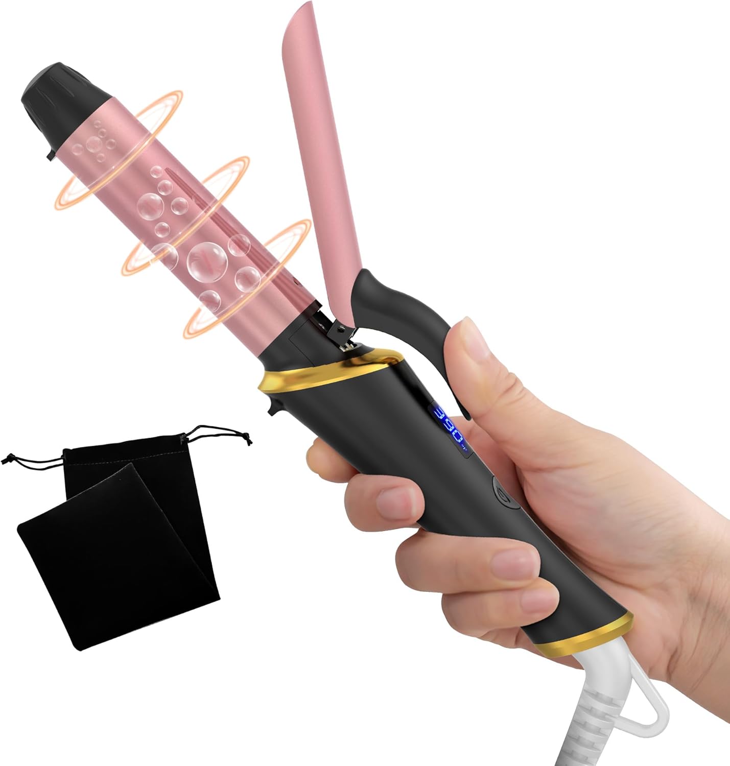 Ukliss Mini Curling Iron - Fast Heating 1-Inch Iron with Anti-Scald Tip & 5 Temp Settings | Perfect for Short Hair