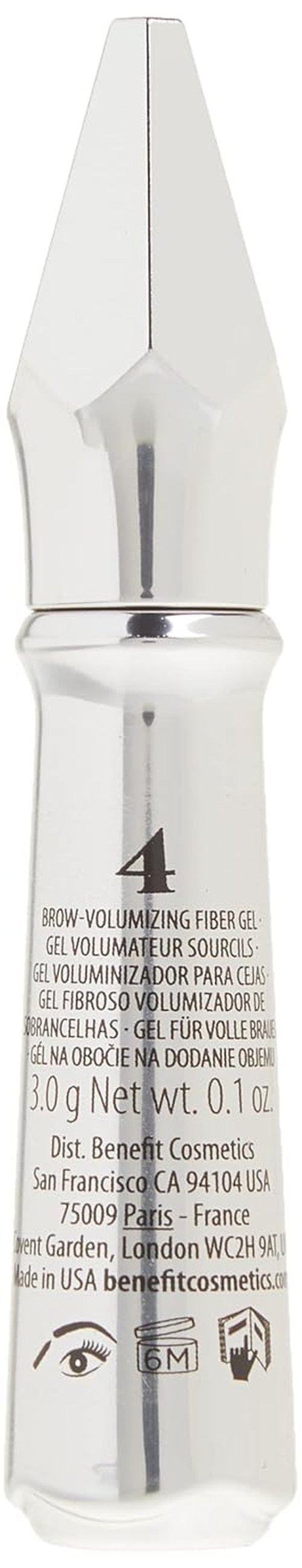 Benefit Gimme Brow Volumizing Fiber Gel - Medium Dark Warm #4, 0.1 Oz for Fuller Brows