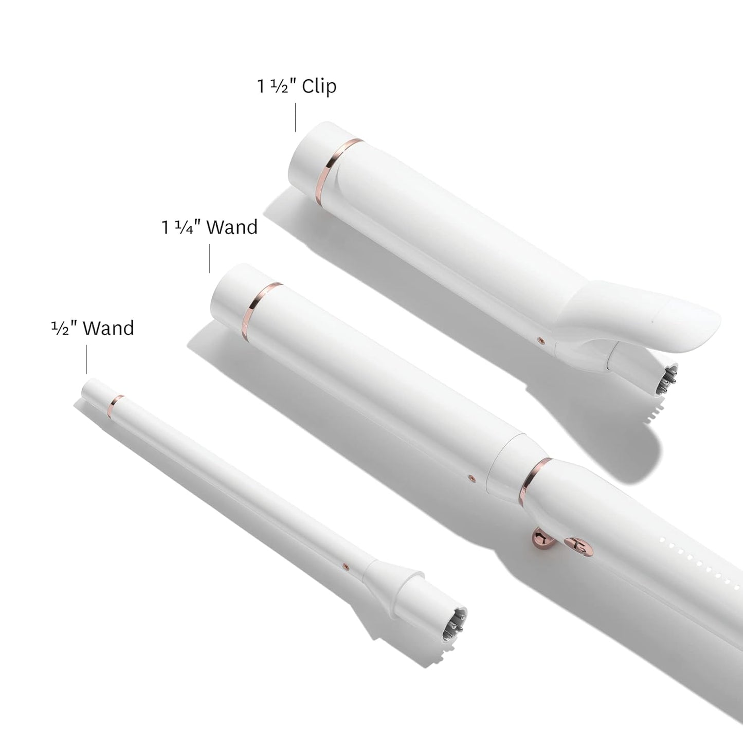 T3 Professional Ionic Curling Iron Switch Kit - 3 Interchangeable Barrels, 9 Heat Settings | White/Rose Gold