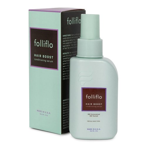 Folliflo Hair Boost Leave-In Conditioner Spray - Thicker-Looking Hair & Scalp Care | Lightweight Daily Formula, 90-Day Supply