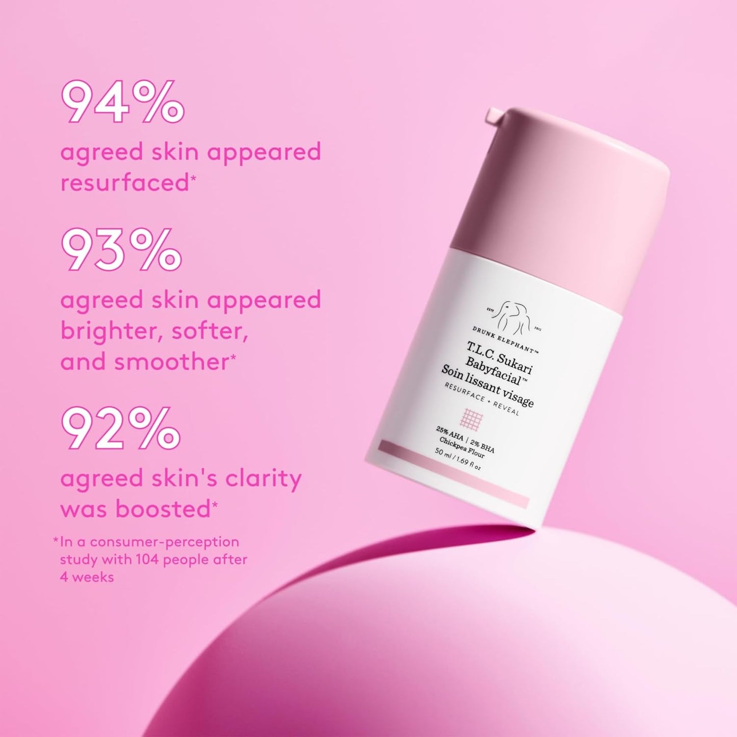 Drunk Elephant T.L.C. Sukari Babyfacial - Exfoliating Face Mask for Radiant Skin - 1 oz | Cruelty-Free & Dermatologist-Tested