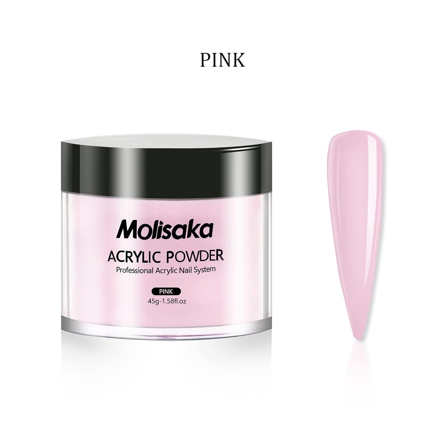 Skiennix Pink Acrylic Powder - Professional Lasting Nail Extension | 1.58oz for Beginners & Salons
