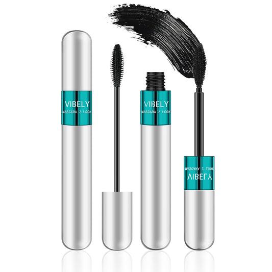 Skiennix 2-In-1 Mascara - 5X Longer Waterproof Lash with Natural Lengthening & Thickening Effect