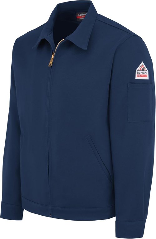 Bulwark FR Men's Midweight Flame Resistant Jacket - Durable, Safety-Approved Workwear