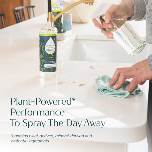 Puracy All-Purpose Cleaner Concentrate - Plant-Powered Multi-Surface Solution | Organic Lemongrass, 16 fl oz