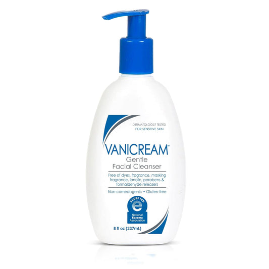 Vanicream Gentle Facial Cleanser - 8 Fl Oz Pump Dispenser | Ideal for Sensitive Skin, Irritant-Free Formula