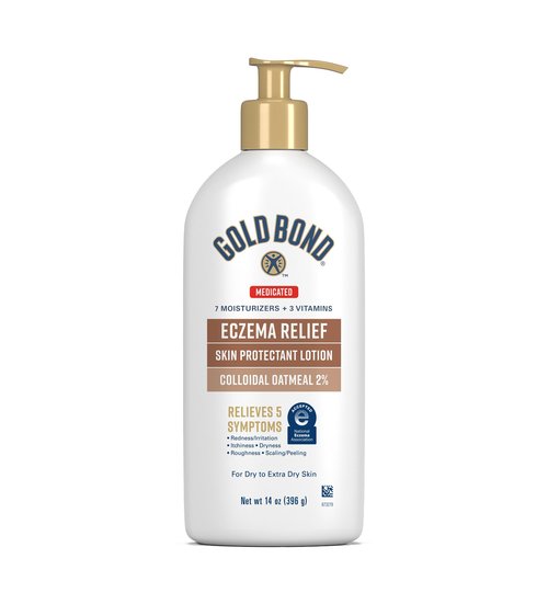 Gold Bond Medicated Eczema Relief Skin Protectant Lotion, 14 oz Lotion With 2% Colloidal Oatmeal