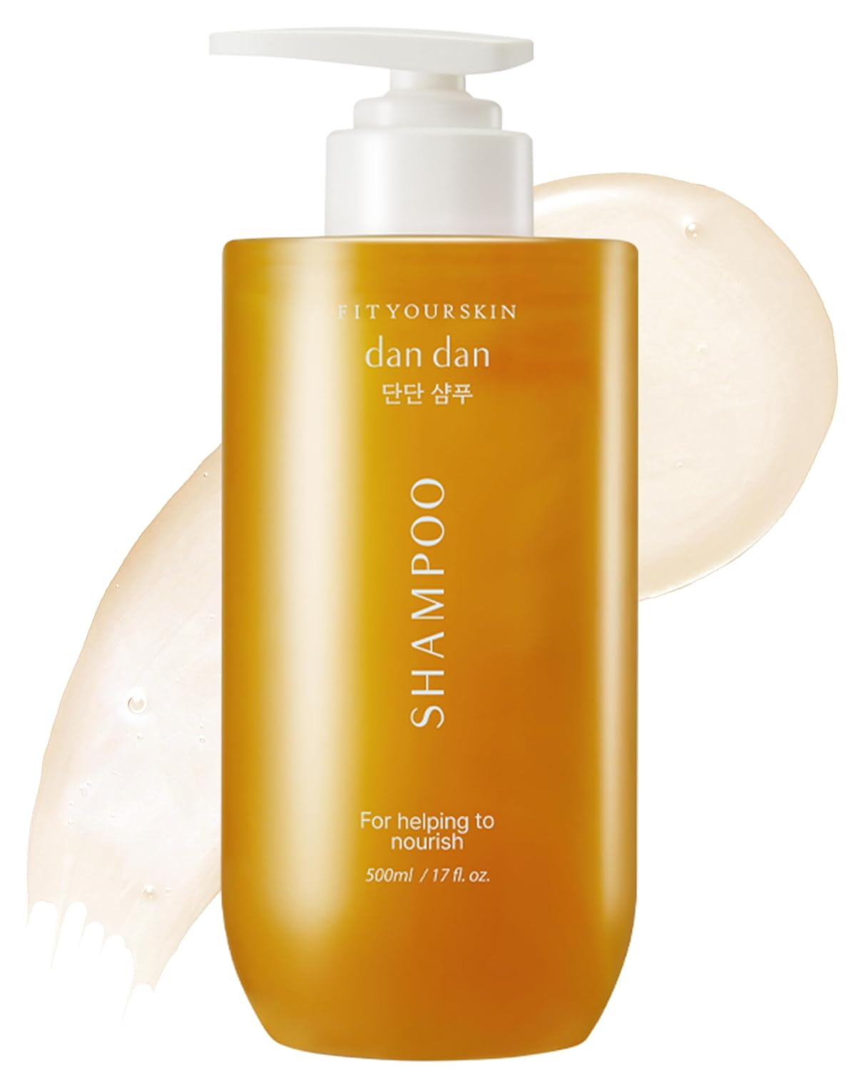 DAN DAN Strengthening Shampoo - Nourishing 9 Fruit Vitamins for Dry Hair | pH 5.5 Keratin Anti-Frizz | 17 fl oz