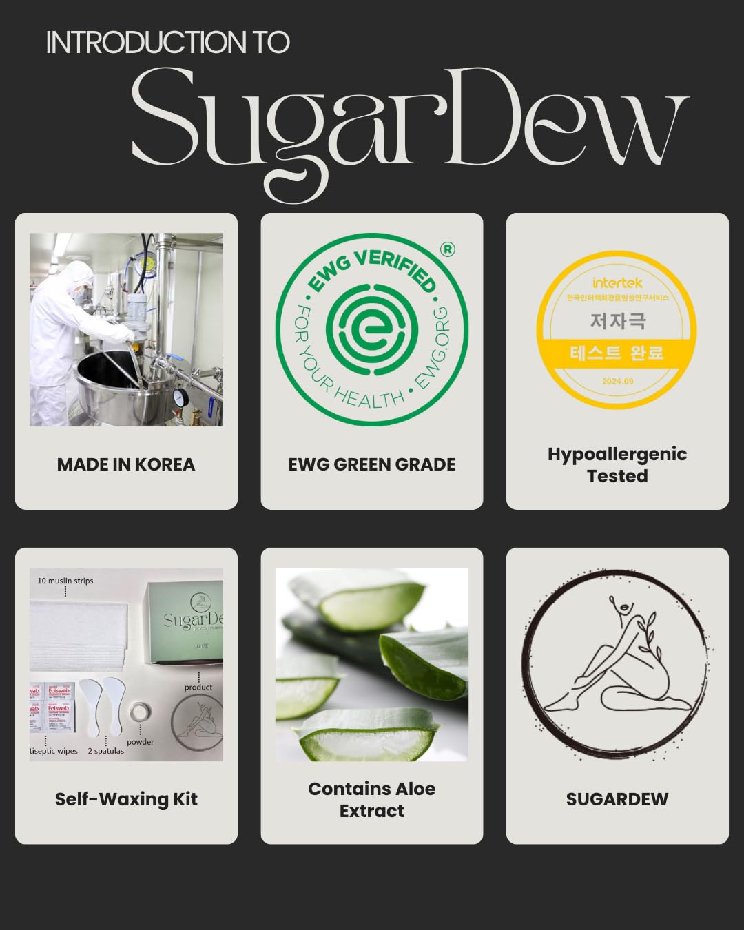 SugarDew Premium DIY Sugar Wax Kit - Aloe Infused Hair Removal for Legs, Arms & Face | 10.58oz All-in-One Set