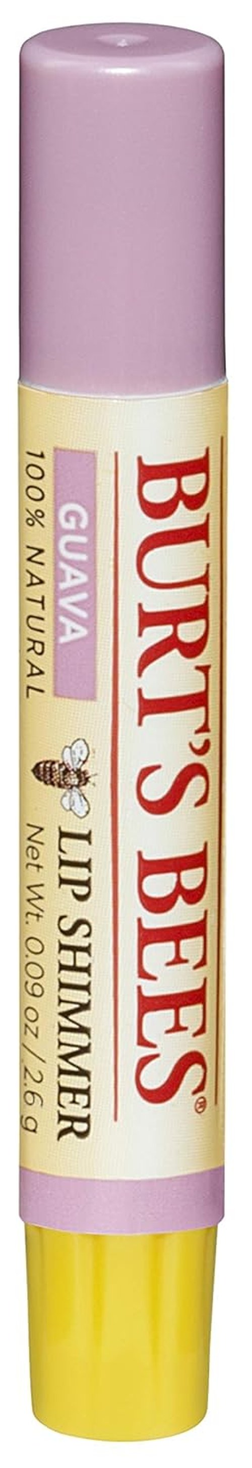 Burt's Bees Lip Shimmer - 100% Natural Moisturizer in Guava Flavor | 1 Tube for Soft Lips