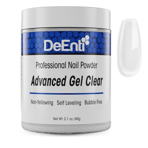 DeEnti Acrylic Nail Powder - 2oz Professional Grade Clear | Long-Lasting, Bubble-Free Formula for Nail Extensions & Carving