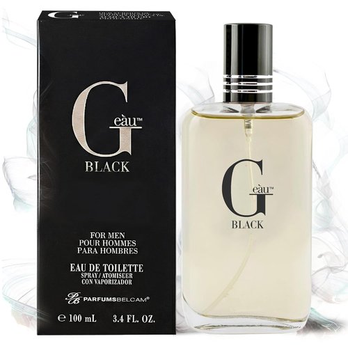 PB ParfumsBelcam Black Eau De Toilette Spray for Men - 100 mL Long-Lasting Fresh Aquatic & Spicy Scent