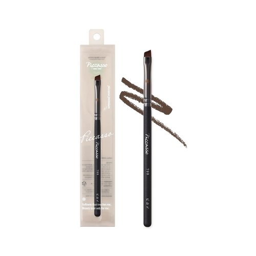 Piccasso 799 Edge Eyeliner Brush - Precision Angled Brush for Gel, Liquid & Cream Eyeliner | Professional Makeup Tool