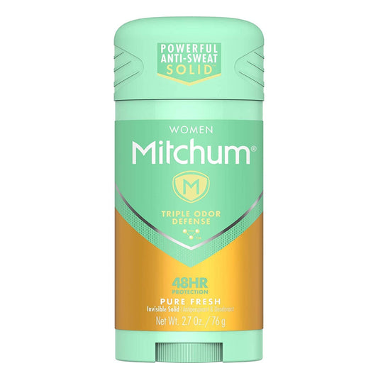 Mitchum For Women Advanced Control Anti-Perspirant Deodorant Invisible Solid Pure Fresh 2.70 oz (Pack of 8)
