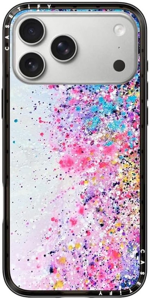 CASETiFY iPhone 17 Pro Max Case - Lightweight Slim Fit, Magsafe Compatible | Confetti Sprinkles - Clear Black