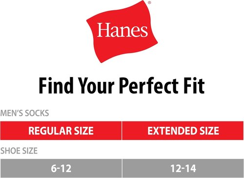 Hanes Men's Double Tough Socks - Moisture-Wicking Crew & Ankle Socks | Black & White Multi-Pack