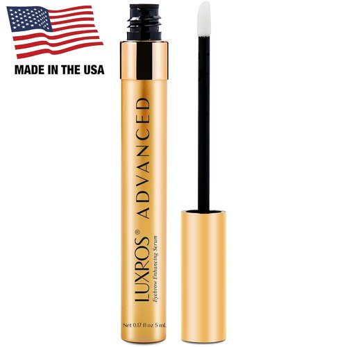 LUXROS Advanced Growth Serum for Full, Thick Eyebrows - USA Made, Visible Results in 4-8 Weeks (5 ml)