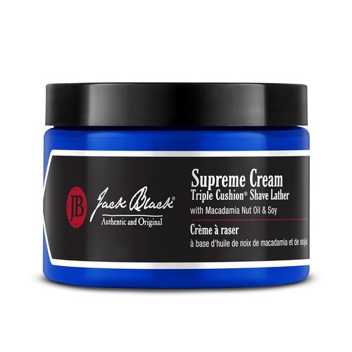 Jack Black Supreme Cream - Triple Cushion Shave Lather for Men | Rich, Moisturizing Shaving Cream