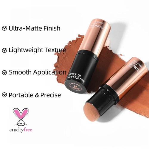 Erinde Cream Contour Bronzer Stick - Blendable Matte Finish for Natural Face Shaping | Waterproof, Long-Lasting, 01 Warm Tone