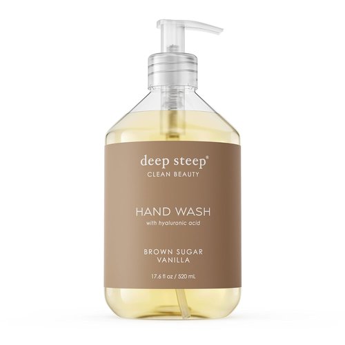 Deep Steep Liquid Hand Wash - Brown Sugar Vanilla, 17.6 oz | Moisturizing Cleanser with Olive Oil & Aloe Vera