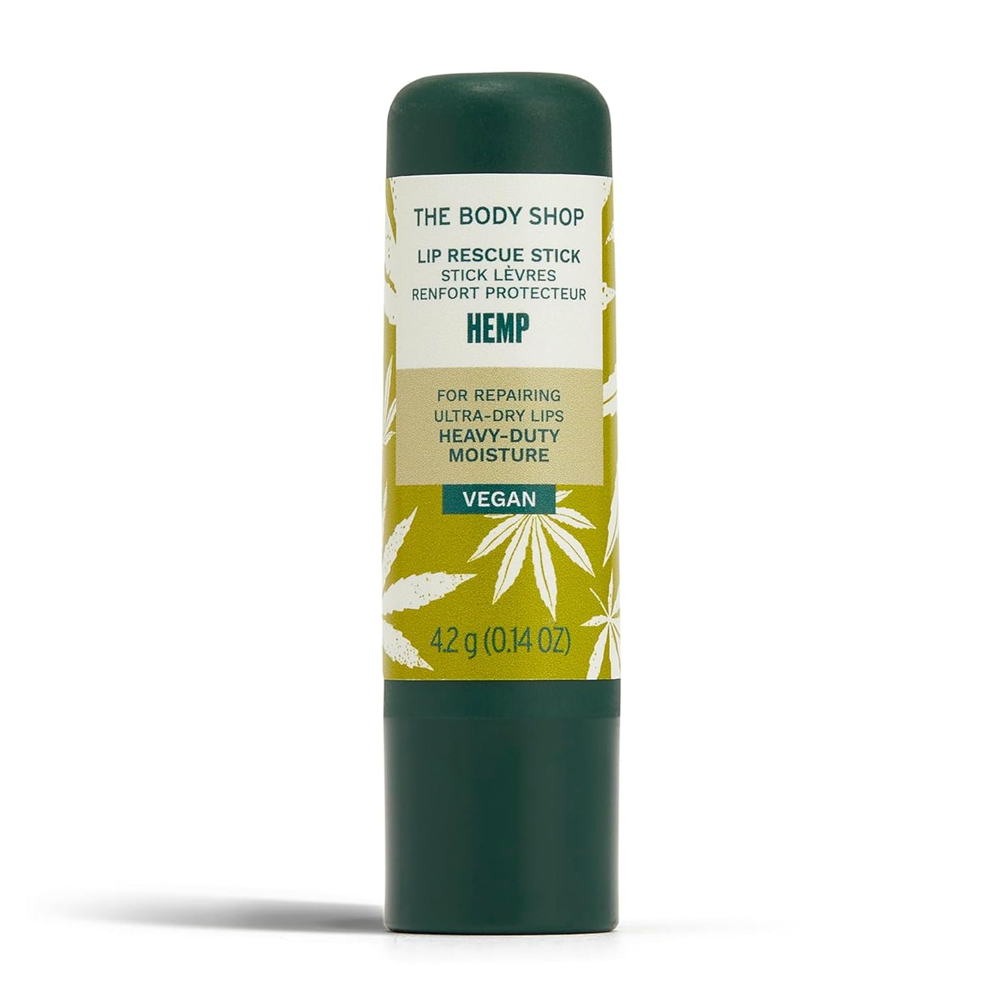 The Body Shop Hemp Lip Care - Heavy Duty Moisturization | 0.14 Oz | Green
