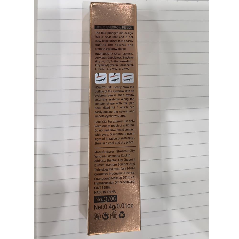Skiennix Microblading Eyebrow Pencil - Long-Lasting, Natural-Looking Finish | Dark Brown, 4 Micro-Fork Tip