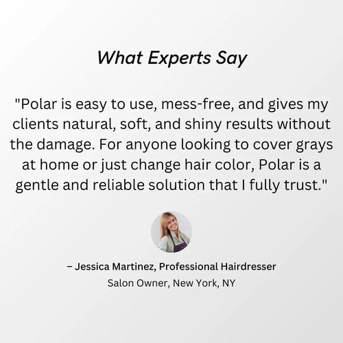 Polar Haircare Dye Shampoo - Natural Semi-Permanent Light Brown Color for Gray Hair | Vegan & Skin-Safe 6.76 Fl Oz