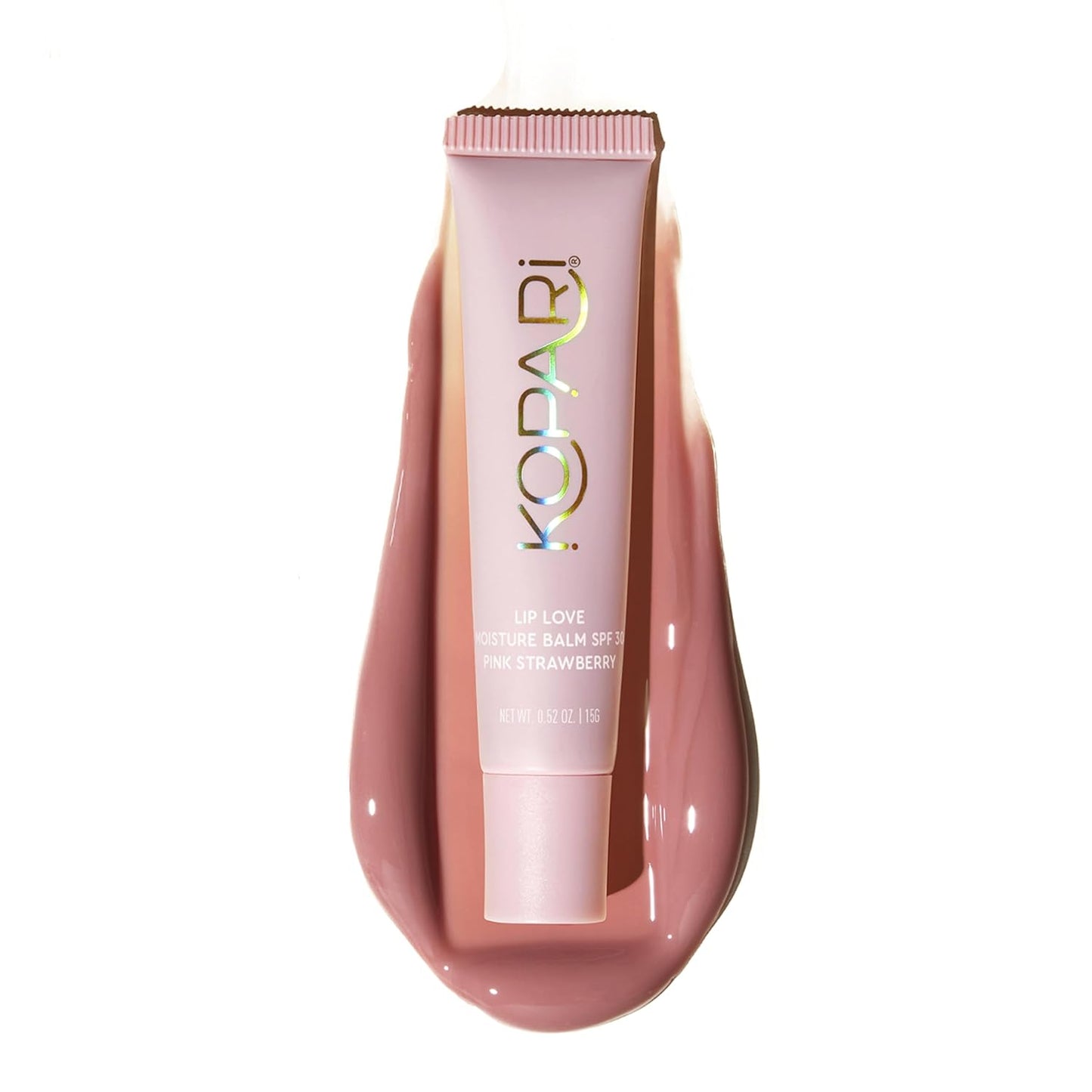 Kopari Lip Love Moisture Balm - Pink Strawberry SPF 30 | Hydrating Tinted Lip Balm, 0.35 oz