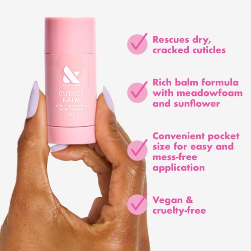 Olive & June Cuticle Hydration Set - Mini Serum & Nourishing Balm with Hyaluronic Acid | Vegan & Cruelty-Free