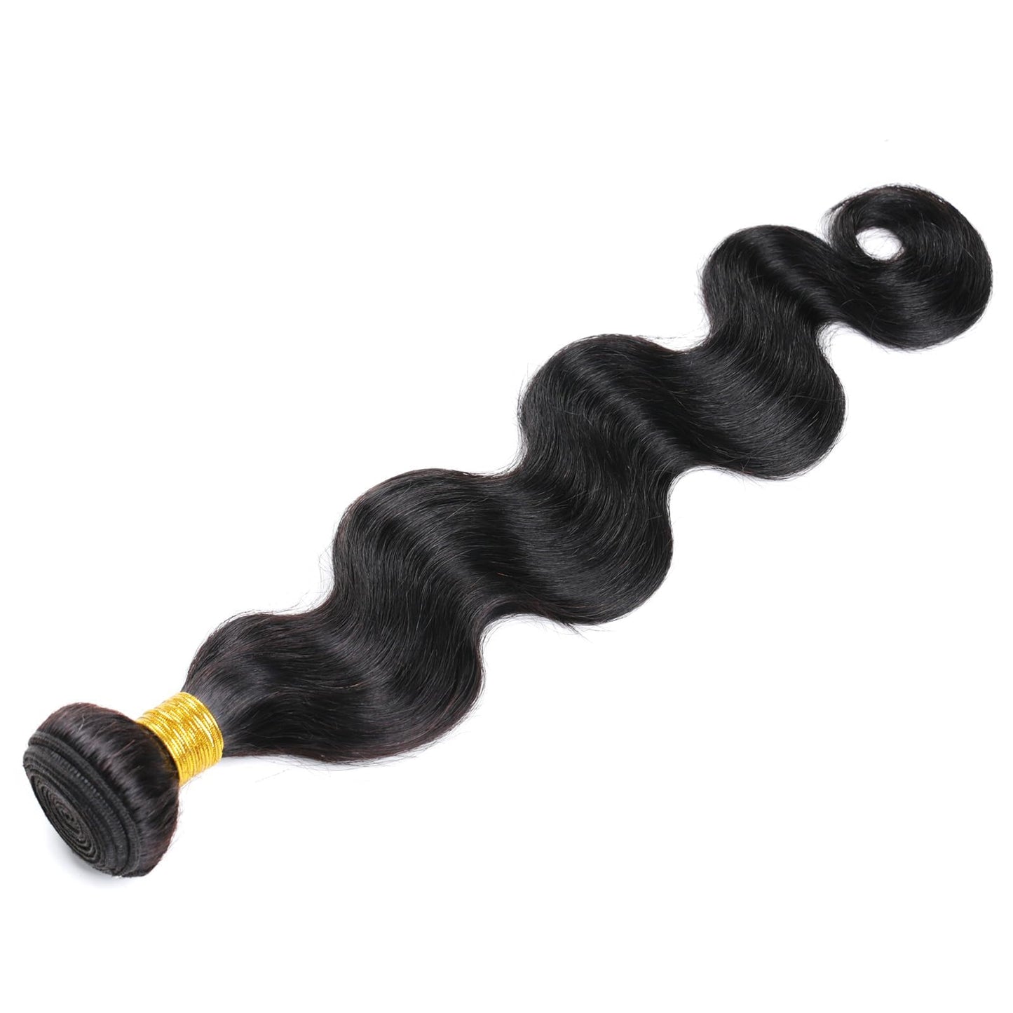 DaiMer Body Wave Human Hair Single Bundle Double Weft Body Wave Bundles 10A Unprocessed Brazilian Virgin Hair Extensions for Black Women 10 Inch