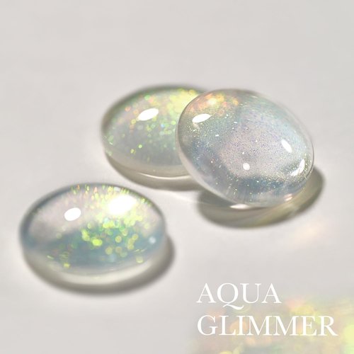 GAOY Shimmer Gel Nail Polish, 16ml Clear Glitter Gel Polish, UV Light Cure for Nail Art DIY at Home, 3023 Aqua Glimmer