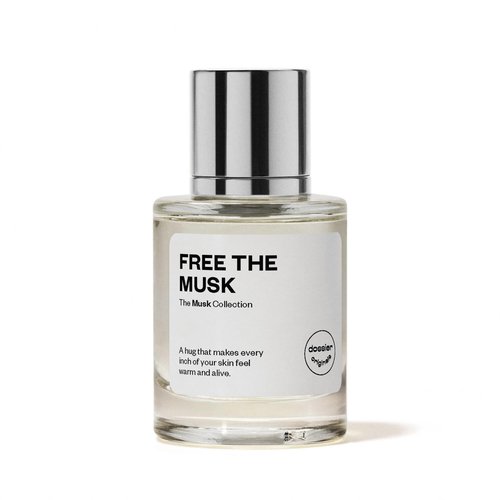 Dossier Free The Musk - Eau de Parfum for All - 50ml / 1.7oz - Clean Skin Musk Fragrance with Ambrette, Jasmine & Cedarwood - Genderless, Vegan, Long-Lasting Perfume