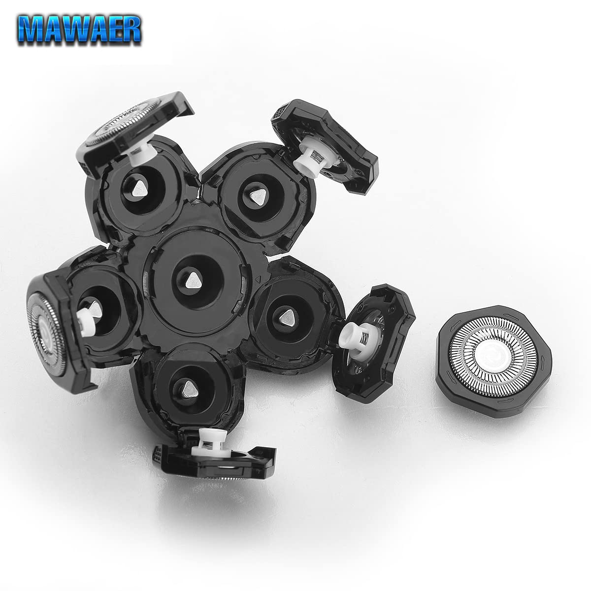 MAWAER 6 Blades Head Shaver Replacement Heads Compatible with Freedom Gold Shaver and Most Mainstream Brands Head Shaver Electric Shaver Electric Razor Replacement Head