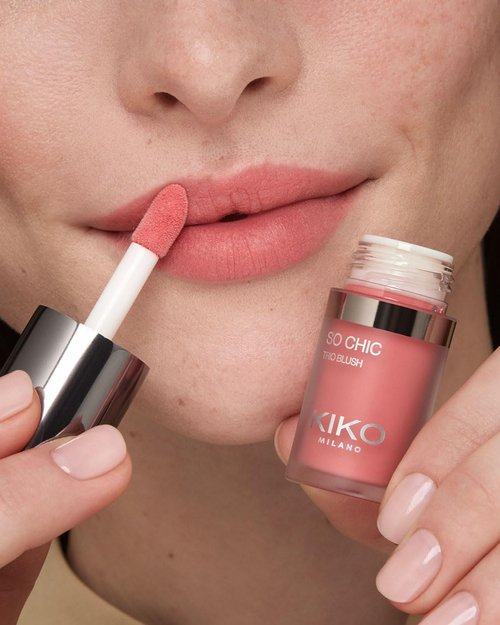 KIKO Milano So Chic Trio Blush 03 - Versatile 3-In-1 Blush for Face, Eyes & Lips