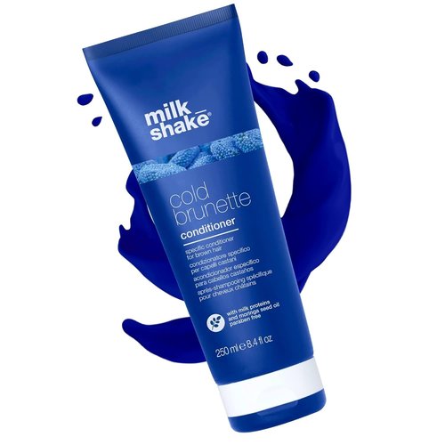 Milk_Shake Cold Brunette Conditioner - Toning Formula with Blue Pigment for Brown Hair | Nourishes & Protects Color