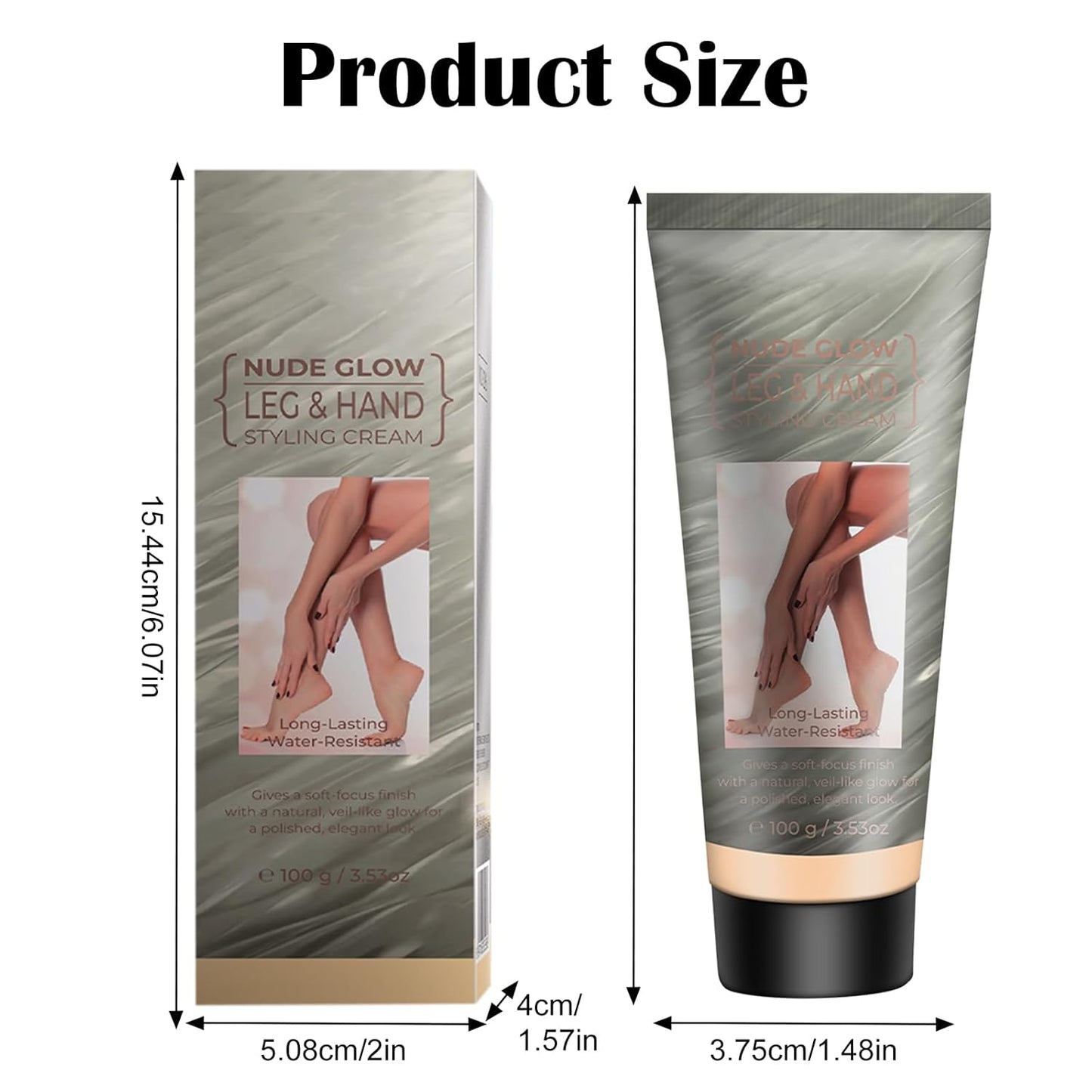 Skiennix Waterproof Leg & Body Makeup Cream - Transfer-Resistant Full Coverage Concealer for Tattoos & Scars, 03