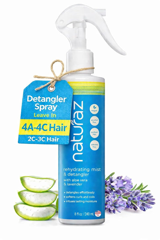 Skiennix Curly Hair Detangler Spray - Natural Leave-In Conditioner for All Ages - 8 fl oz