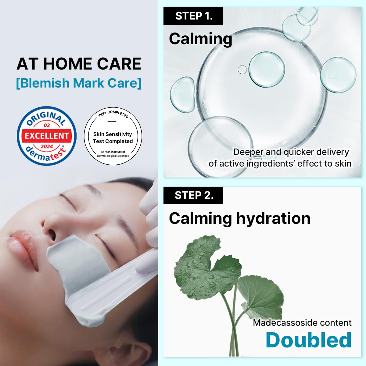 Mediheal Derma Modeling Pack (Madecassoside)*2 - Relieving Blemish Marks For Clear Skin - Easy DIY Home Spa Kits, Hydrating Icy Jelly Mask For Skin Refreshment
