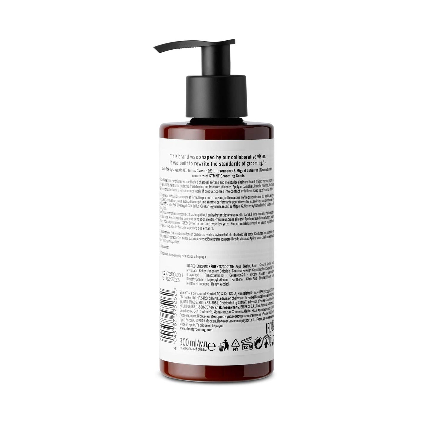 STMNT Grooming Goods Conditioner - Softens Hair & Restores Shine | Moisturizing Formula with Charcoal & Menthol | All Hair Types