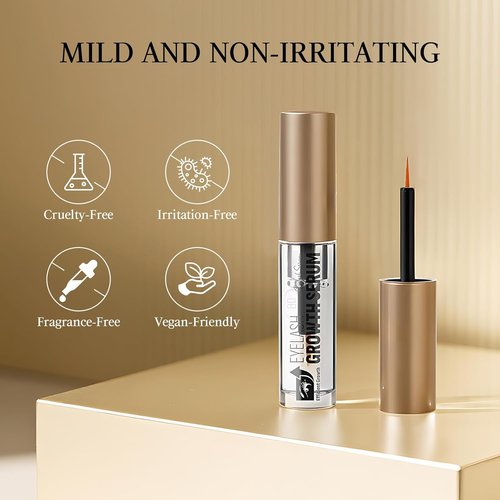 DECENTNESS Eyelash Growth Serum - Boost Longer, Fuller, Thicker Lashes | Vegan & Cruelty-Free, 0.1 fl. oz.