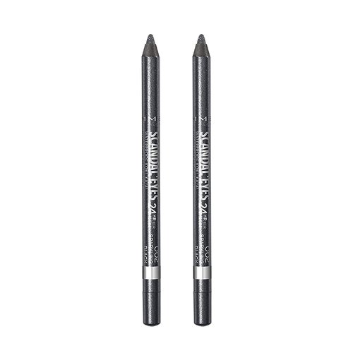 Rimmel Scandaleyes Waterproof Kohl Kajal Eyeliner, Sparkling Black, 0.04 Fl Oz, Pack of 2