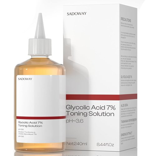Glycolic Acid Toner - 240ml Exfoliating Toning Solution with 7% Glycolic Acid for Soothing Hydration