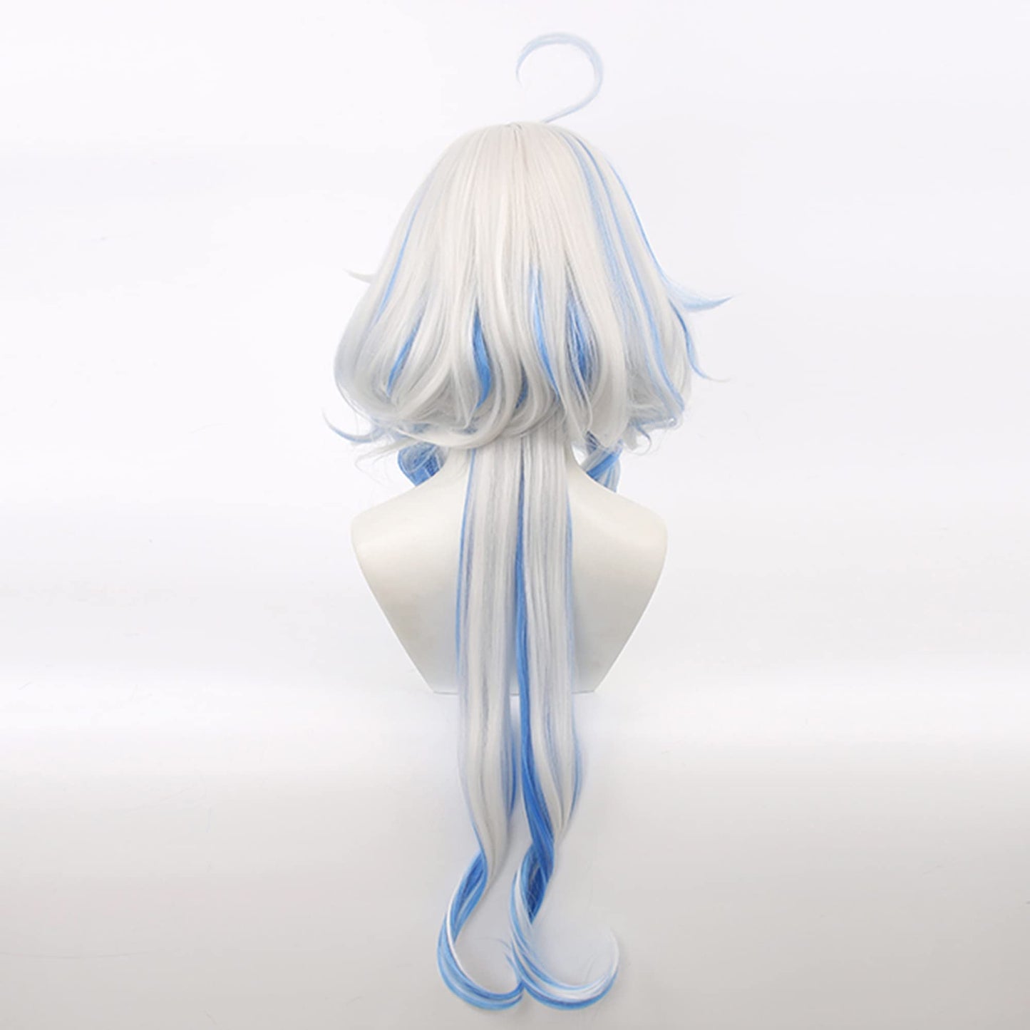 maysuwell Furina Cosplay Wig Genshin Impact Focalors Fontaine Wigs Long Blue Mixed White Hair Synthetic Fabric with Free Wig Cap for Women Comic Con, Cosplay Show