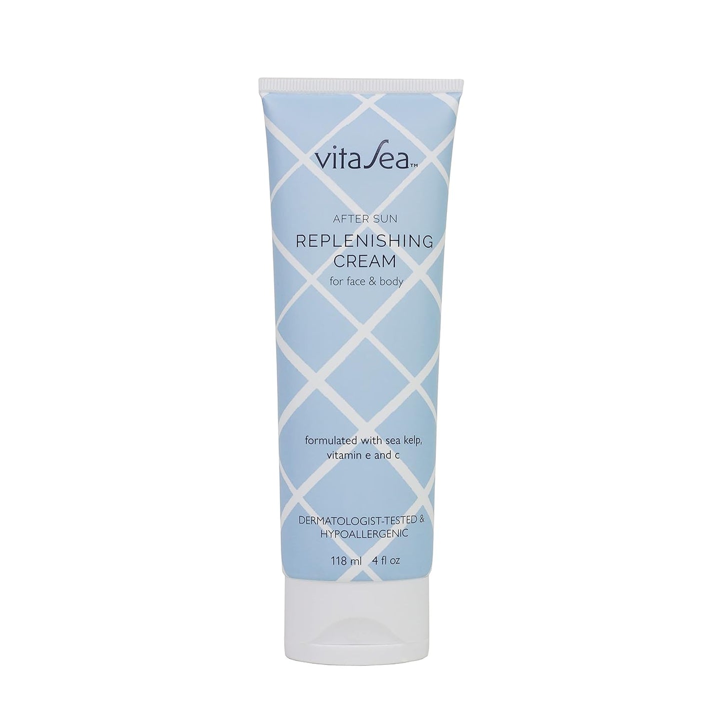 VitaSea After Sun Replenishing Cream - Hydrate & Soothe Heat-Exposed Skin | Fast-Absorbing Vegan Formula, 4 Fl Oz