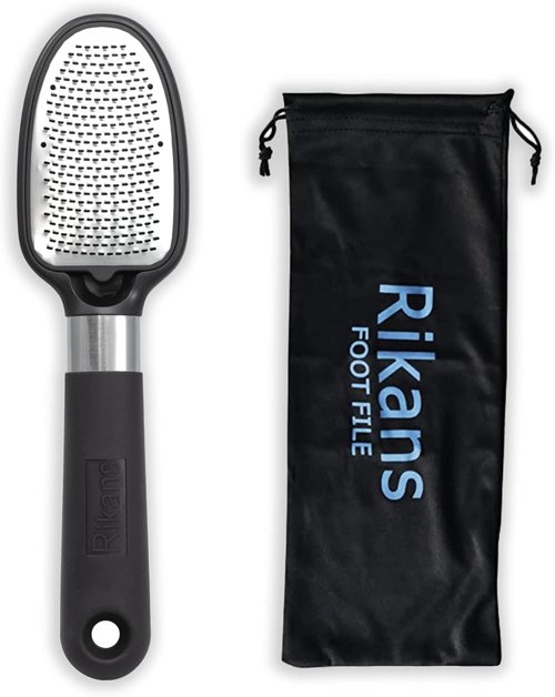 Rikans Foot File - Double-Sided Callus Remover & Dead Skin Scrubber | High-Grade Stainless Steel
